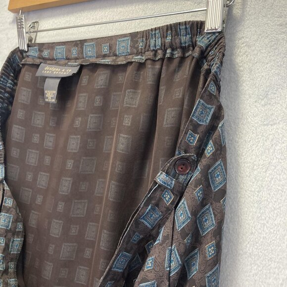 Lane Bryant Boho Maxi Wrap Skirt Womens Plus Size 24 Flowy Lightweight Brown - Picture 13 of 14